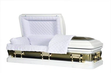 Bijeli brušeni čelični kovčeg sa okruglim uglom