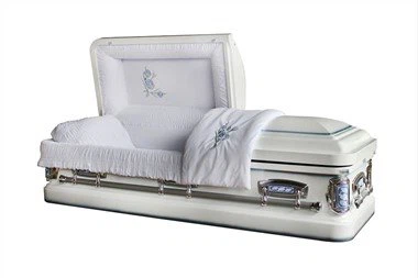 Bijelo zasjenjeno plavo okrugli kutni kovčeg